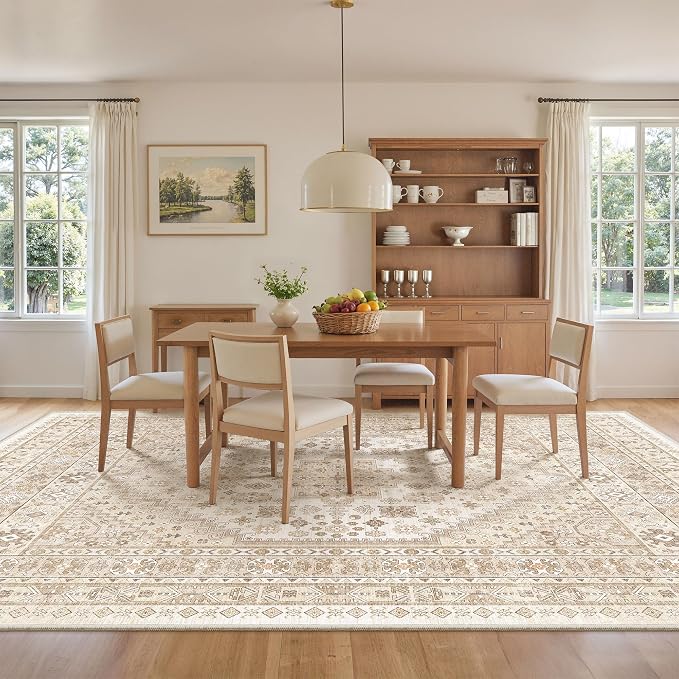 8x12 Area Rugs for Living Room, Large Washable Rug, Dining Room, Low Pile - Image 8
