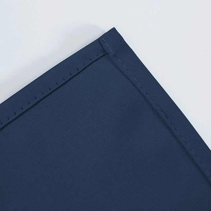 Navy Blue Blackout Curtains 42 x 63 Inch Length/Set of 2 Curtain Panels/Thermal - Image 7