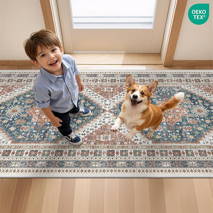 Runner Rug 2x8 Runners for Hallways Washable Rugs, Non Slip Low Pile Soft - Image 9
