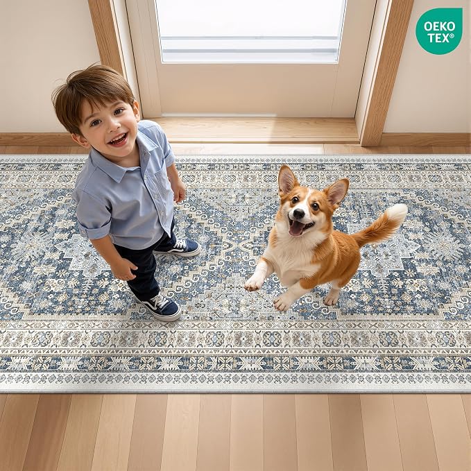 Runner Rug 2x8 Runners for Hallways Non Slip Washable, Low Pile Soft Hallway - Image 9
