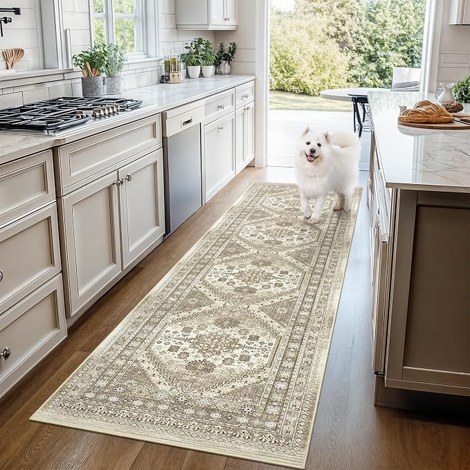 Runner Rug 2x10, Vintage Washable Rugs - Image 9