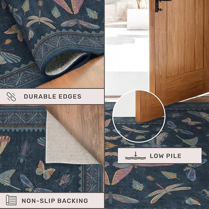 Vintage 2x10 Washable Entryway Indoor Runner Rug, Non Slip Carpet - Image 4