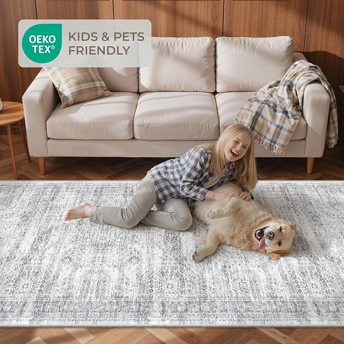 3x12 Runner Rug Non Slip, Washable Hallway Runner Rug, Living Room, Long Rug - Image 9
