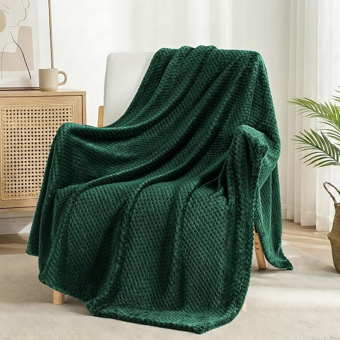 Exclusivo Mezcla Large Waffle Fleece Throw Blanket by ExclusivoMezcla