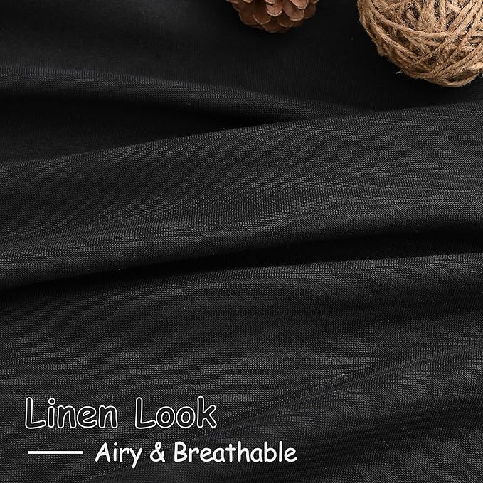Extra Long Black Curtain 108 inches Long 2 Panels Set - Image 6