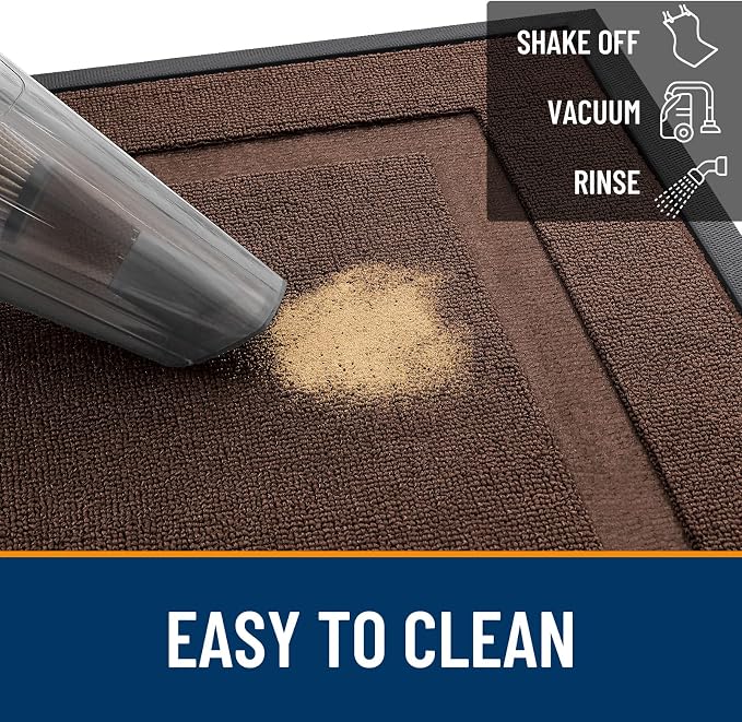 OLANLY Front Door Mat Outside 59x34, All-Season Heavy-Duty Rubber Doormat | - Image 5