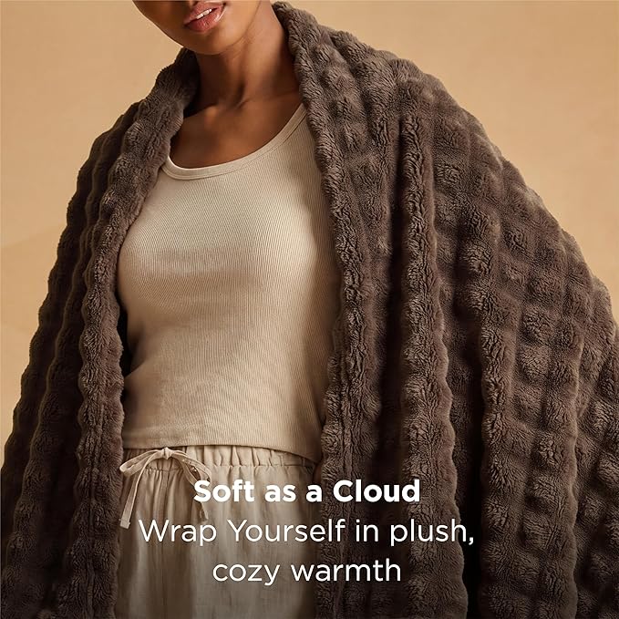 Bedsure Brown Twin XL Blankets for Bed - Image 2