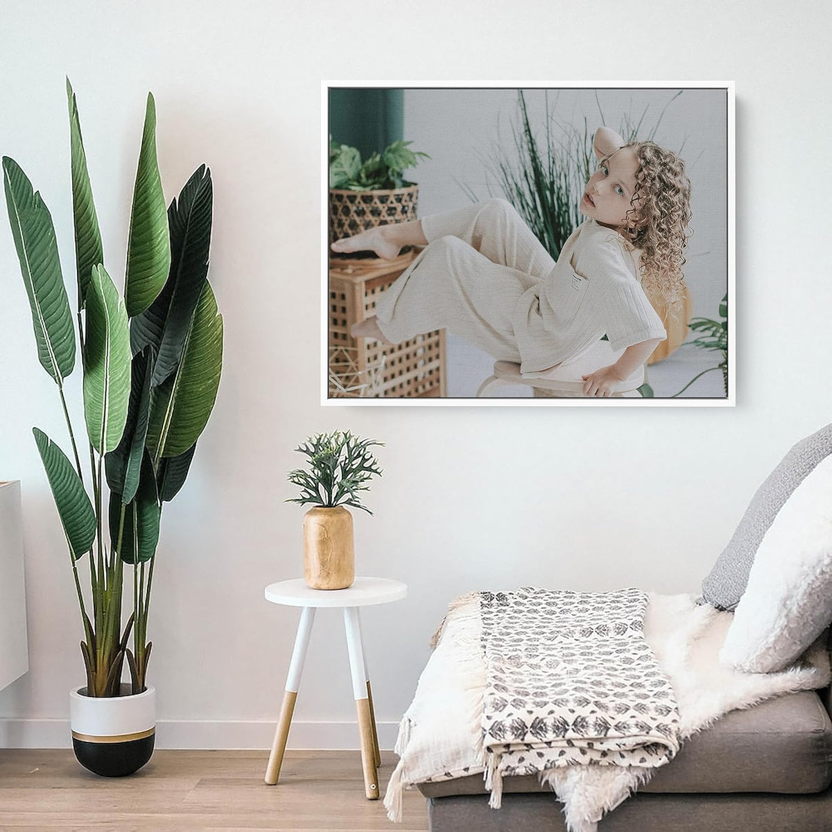 Personalized Custom Canvas Prints: Photo On Canvas (White, 8x8) Transform Your Photos into Stunning Framed Wall Art Digitally Printed Photo To Canvas Ideal for Home Decor, Gifts Keepsakes.