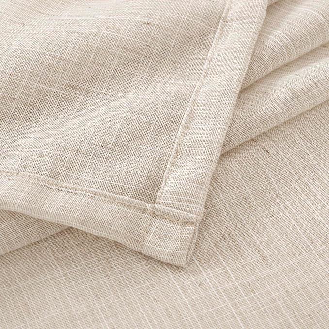 BGment Oatmeal Linen Curtains 84 Inch Length - Image 9