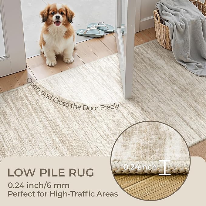2'6 x 10' Runner Rug Non Slip, Washable Kitchen Rugs, Living Room, Long Rug - Image 6
