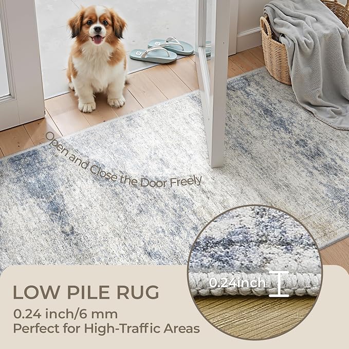 3x12 Runner Rug Non Slip, Washable Hallway Runner Rug, Living Room, Long Rug - Image 6