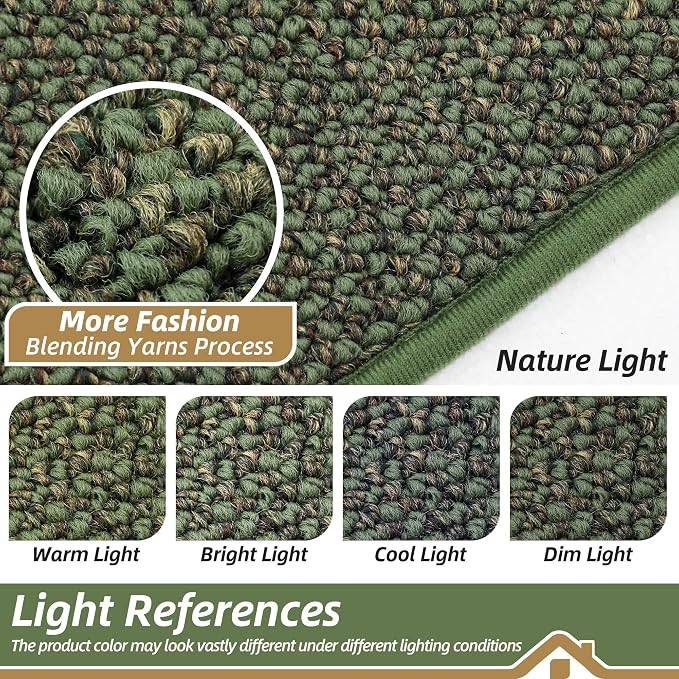 BEQHAUSE Dirt Trapper Door Mat 32" x 48" Half Circle Non Slip Rugs, Absorbent - Image 8