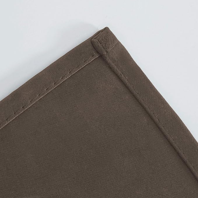 Chocolate Brown Thermal Blackout Curtains/52 x 54 Inch/Set of 2 Panels Room - Image 7