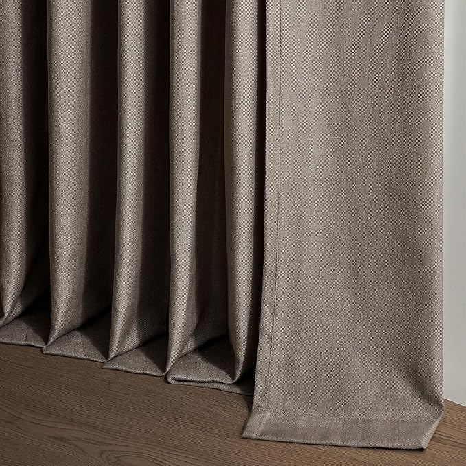 Topfinel 102 Inch Curtains 1 Panels Set, One Packs Pinch Pleat Back Tab Linen - Image 5