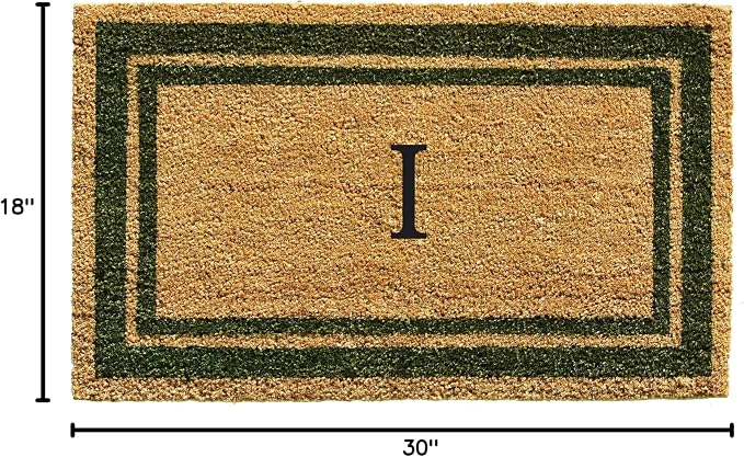 Calloway Mills 153041830I Sage Green Border 18" x 30" Monogram Doormat - Image 2