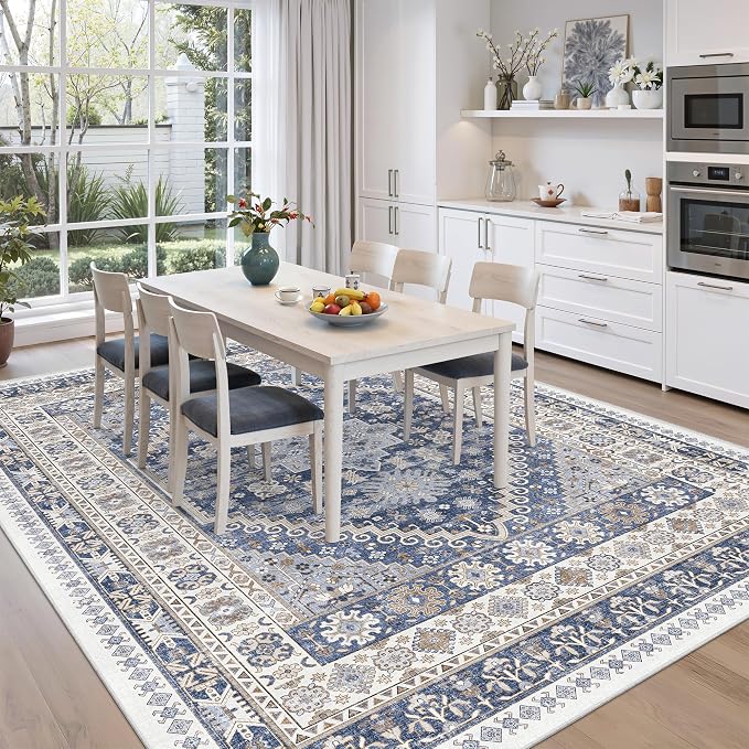 8x12 Area Rugs for Living Room, Large Washable Rug, Dining Room, Low Pile - Image 8