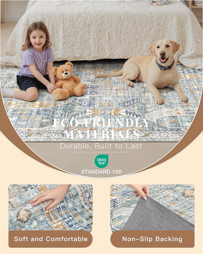Madane Washable Runner Rugs 2x12 Long - Image 9