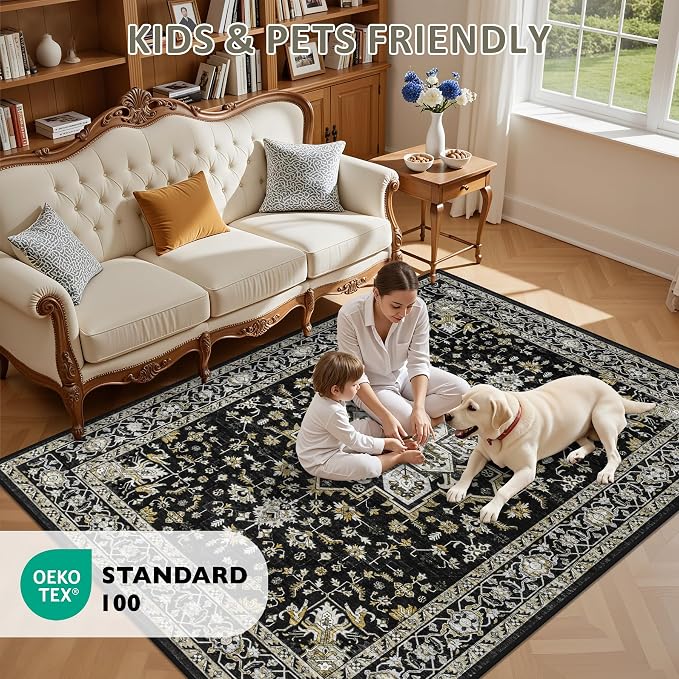 6x9 Area Rugs Living Room: Washable Rug - Image 9