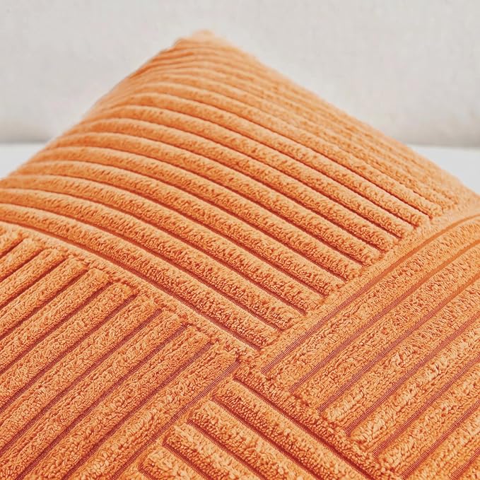 Fancy Homi 2 Packs Burnt Orange Lumbar Decorative Throw Pillow Covers 14x24 Inch - Image 4