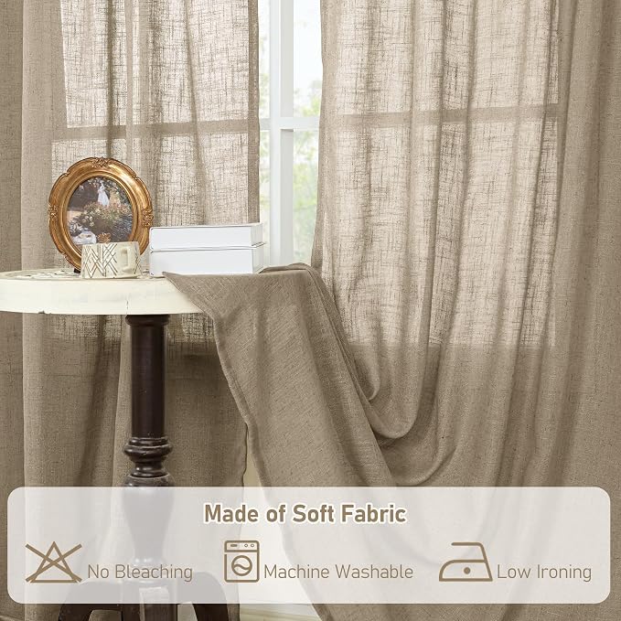 Linen Sheer Curtains 96 Inches Long - Image 9
