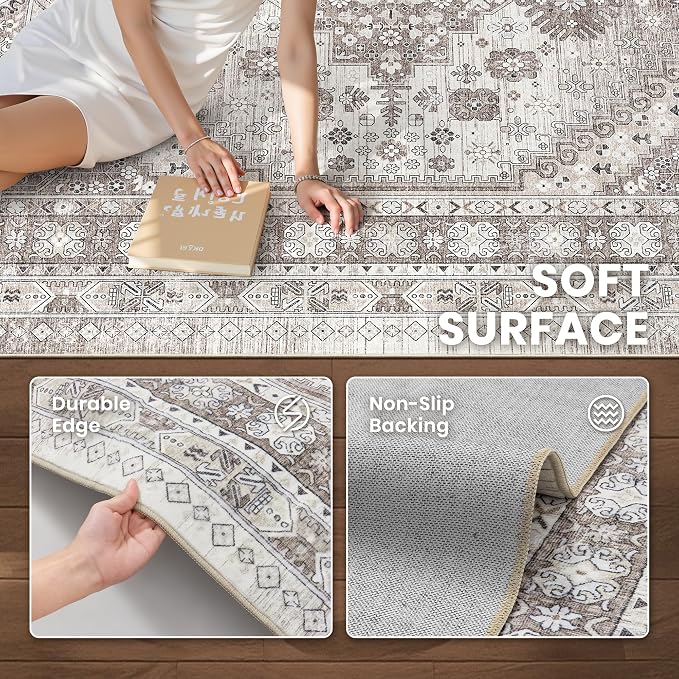 4x6 Area Rug for Entryway, Washable Kitchen Rug, Living Room, Dining Room - Image 6