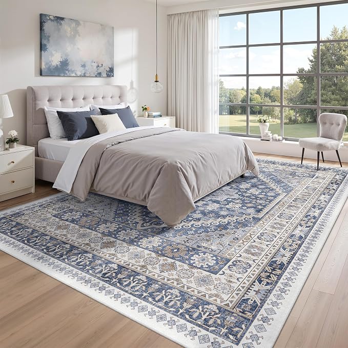 8x12 Area Rugs for Living Room, Large Washable Rug, Dining Room, Low Pile - Image 9