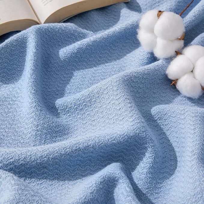 Bedsure GentleSoft 100% Cotton Large Throw Blanket by Unknown