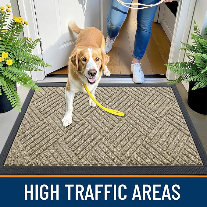 OLANLY Front Door Mat Outside Entrance 47x23, Waterproof Heavy-Duty Doormat | - Image 6