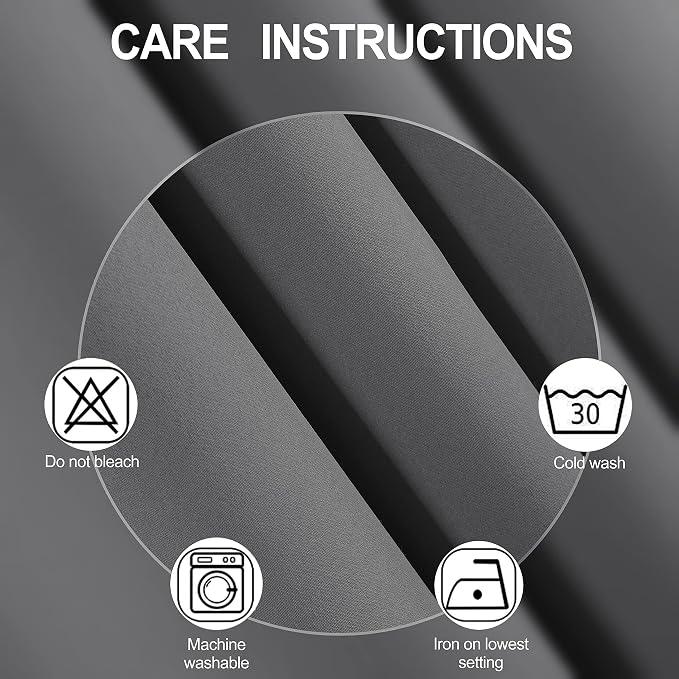 Frost Grey Thermal Blackout Curtains/38 x 63 Inch/Set of 2 Panels Room - Image 4