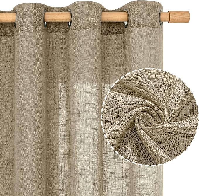Linen Sheer Curtains 96 Inches Long - Image 2