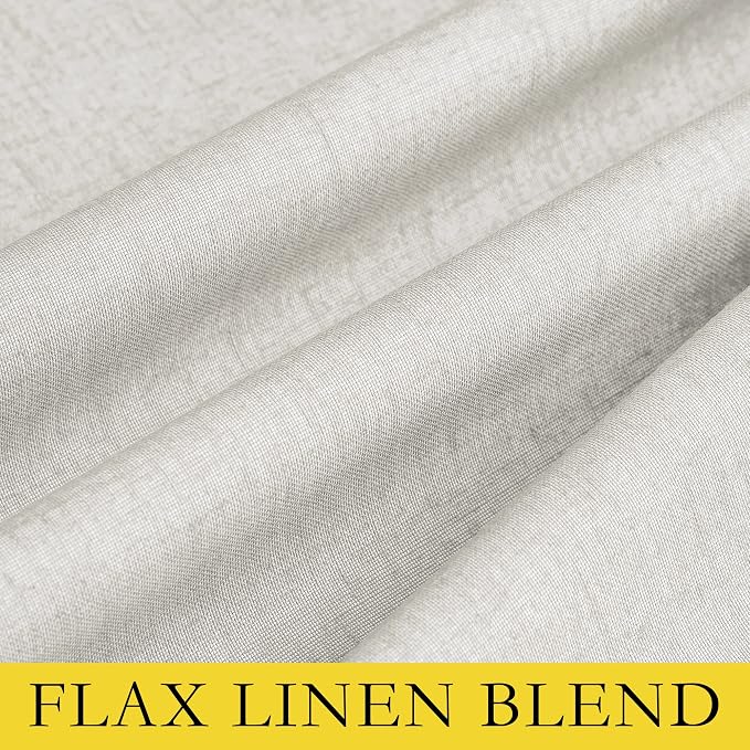 NICETOWN 100% Blackout Linen Texture Curtains 90 inches Long, Thermal Insulated - Image 8