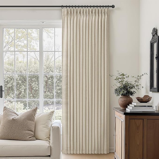 Custom Warm Beige High Ceiling 104 Inch Curtains - Image 6