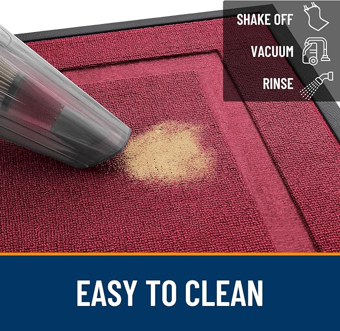 OLANLY Front Door Mat Outside 59x23, All-Season Heavy-Duty Rubber Doormat | - Image 5