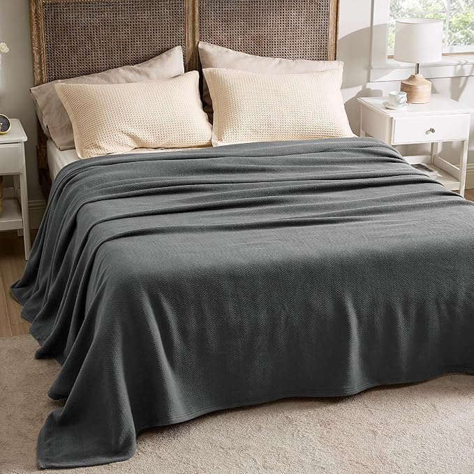Bedsure GentleSoft 100% Cotton Blanket King Size - Image 5
