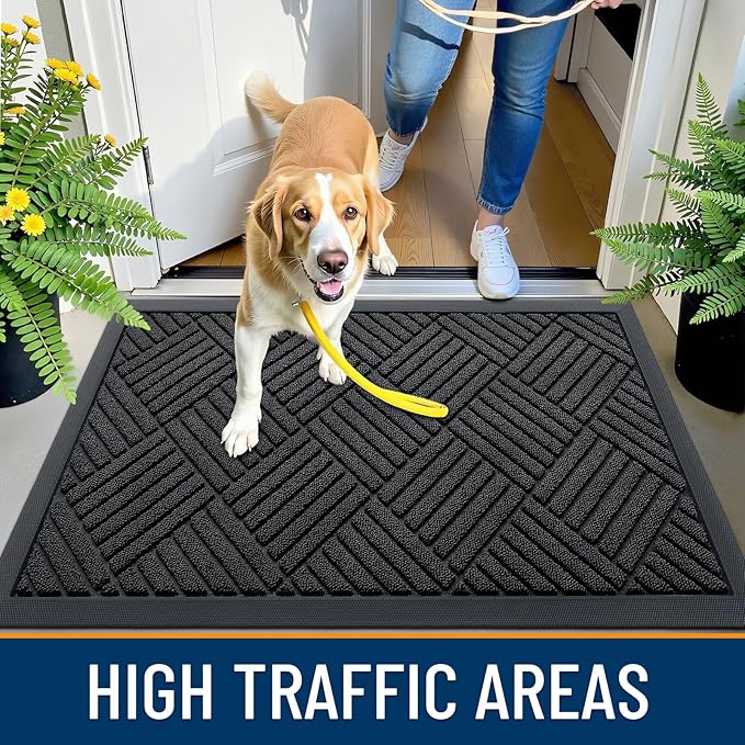OLANLY Front Door Mat Outside Entrance 59x23, Waterproof Heavy-Duty Doormat | - Image 6