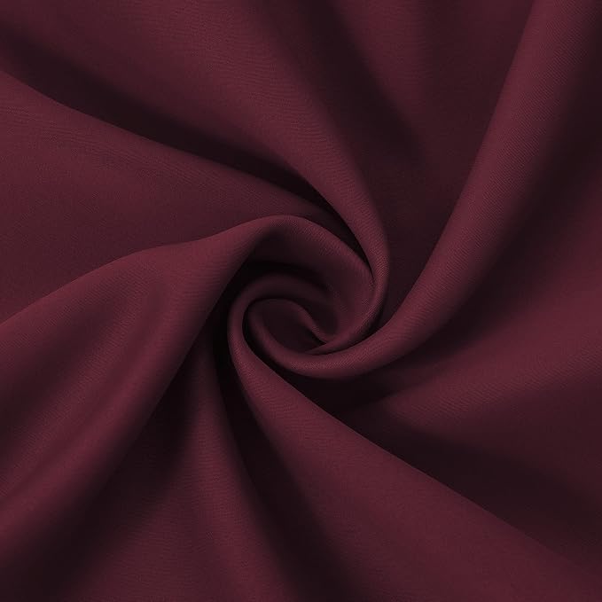 Burgundy Red Blackout Curtains 52 x 63 Inch Length/Set of 2 Curtain - Image 5