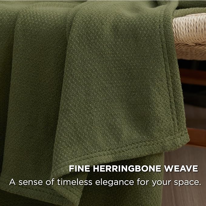 Bedsure GentleSoft 100% Cotton Blanket Queen Size - Image 3