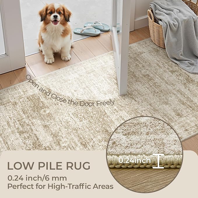 3x6 Runner Rug Non Slip, Washable Hallway Runner Rug, Nursery Room, Soft Runner - Image 6
