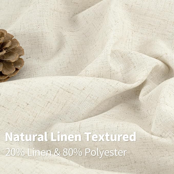 YoungsTex 84 Inches Length Linen Curtains - Image 4