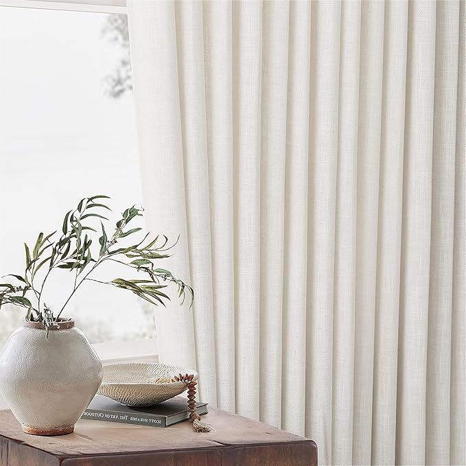 Natural Extra Wide Pinch Pleat 120 Inch Curtains 60 Inch Wide | Memory Trained - Image 5