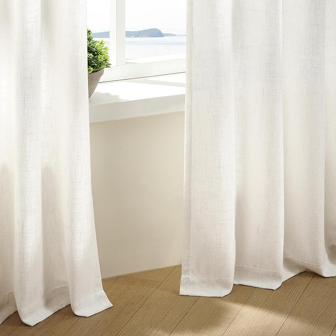 Natural Linen Pinch Pleated Curtains 120 Inches Long W40xL120 | Pleated Drapes - Image 9