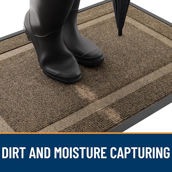 OLANLY Front Door Mat Outside 59x40, All-Season Heavy-Duty Rubber Doormat | - Image 5