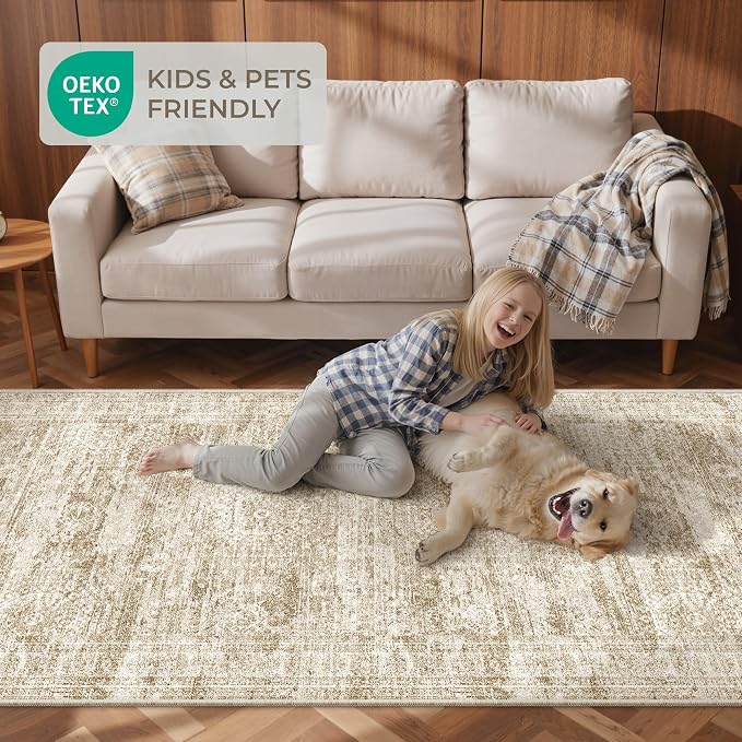 2x6 Runner Rug Non Slip, Washable Hallway Runner Rug, Nursery Room, Soft Runner - Image 9