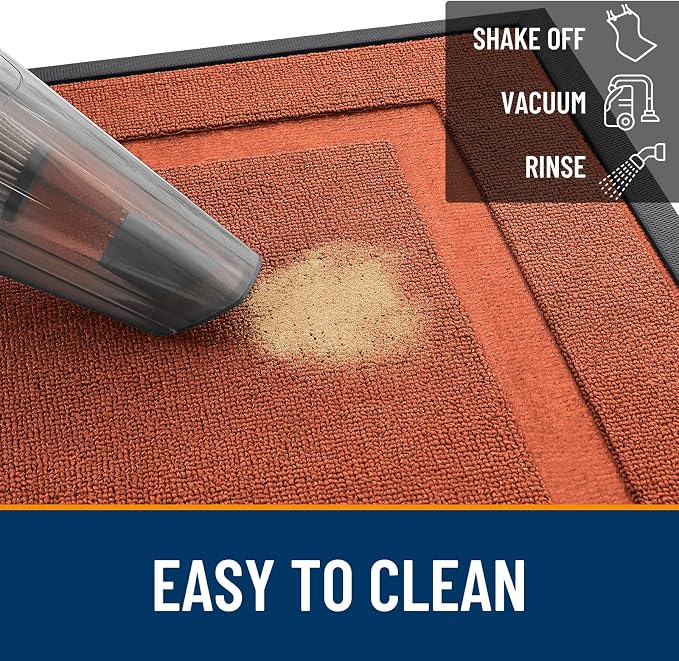 OLANLY Front Door Mat Outside 71x23, All-Season Heavy-Duty Rubber Doormat | - Image 5