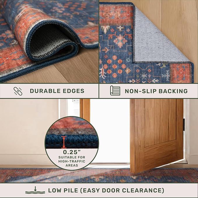 Large 3x5 Kitchen Rug Non Slip Machine Washable, Throw Rugs - Image 5