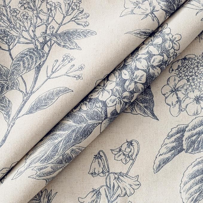 Set of 2 Decorative Floral Pillow Covers 22x22 Inch Light Blue | Neutral - Image 2