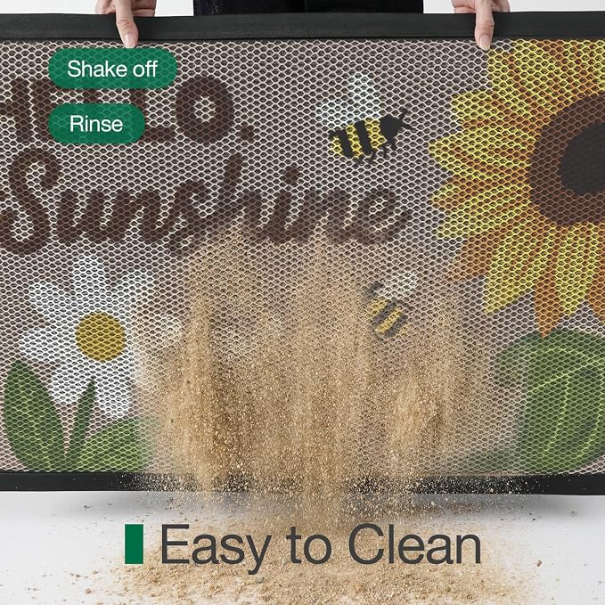 LUMI Outside Welcome Door Mat 17x30, Non-Slip Durable Rubber Easy Clean | - Image 5