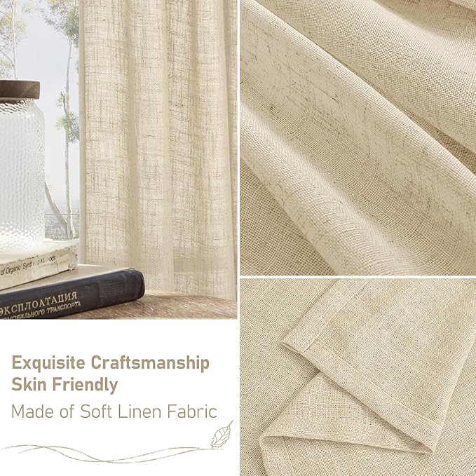 Short Linen Curtains 36 Inch Length - Image 6