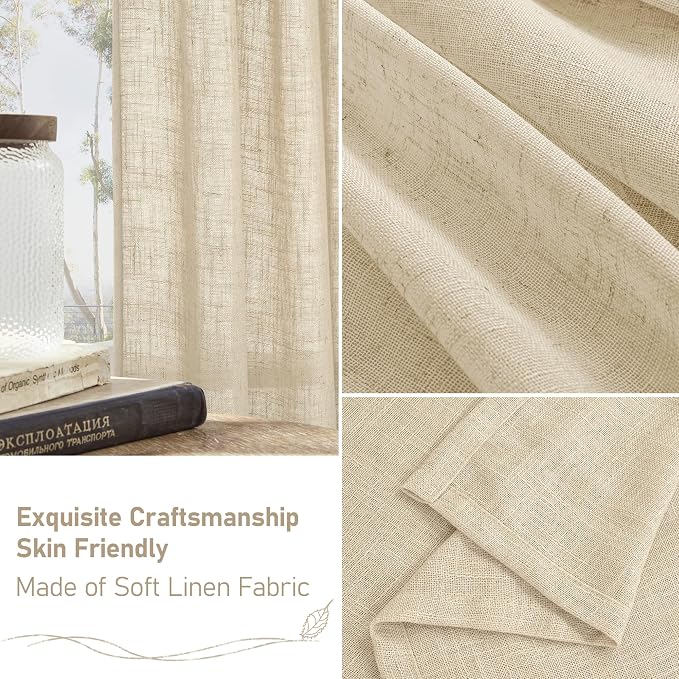 Sheer Linen Curtains 84 Inches Long - Image 7