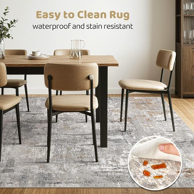 LOONGRUG 8x10 Area Rugs Washable Large Neutral Modern Living Room Rug | - Image 6